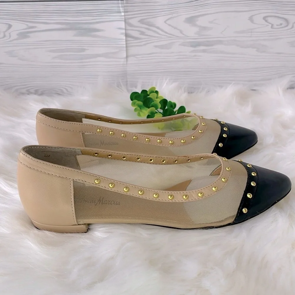 Neiman‎ Marcus “Gertrud” Studded Flats